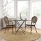 Merrick Lane Celia Set of Two Stacking Thonet Bistro Style Chair with Arms, PE Rattan Seat, and Metal Frame for Indoor/Outdoor Use